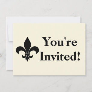 Invitation Fleur de lis Motif Classic