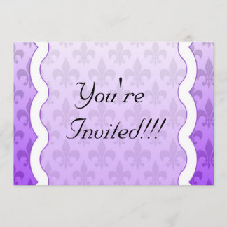 Invitation Fleur De Lis - Purple