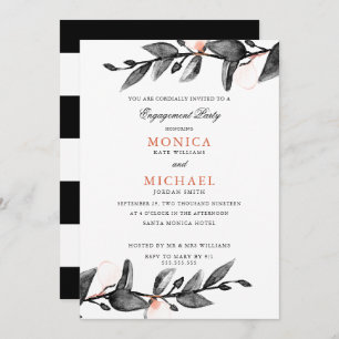 Invitation Fleur de lune Groupe d'engagement mariage