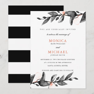 Invitation Fleur de lune   mariage botanique moderne