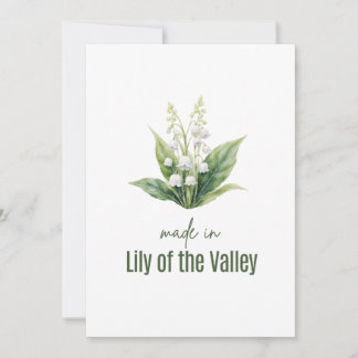 Invitation Fleur de muguet de mai aquarelle