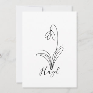 Invitation Fleur de naissance personnalisée en janvier