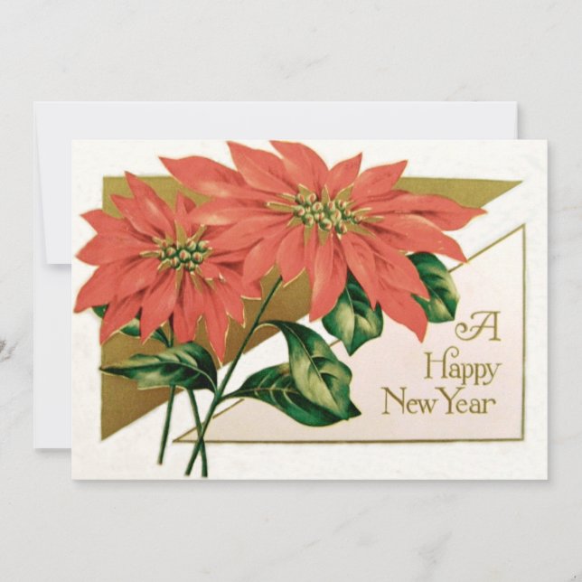 Invitation Fleur de Noël Poinsettia (Devant)
