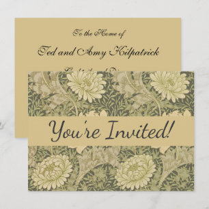 Invitation Fleur de Sauge Chrysanthème de William Morris