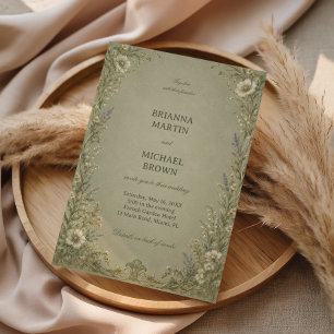 Invitation Fleur de Sauge Vintage