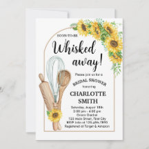 Fleur de tournesol d'invitation de mariage fouetté