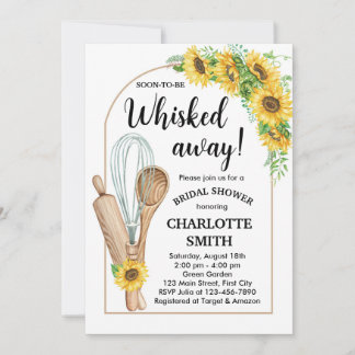 Invitation Fleur de tournesol d'invitation de mariage fouetté