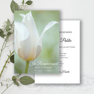 Invitation Fleur de Tulipe blanche Printemps Anniversaire de 