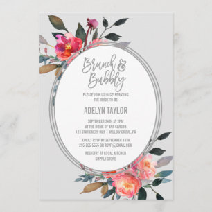 Invitation Fleur d'hiver Brunch et mousseux