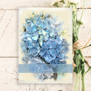 Invitation Fleur d'Hydrange Bleu Petit-Déjeuner de Remise de 