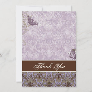 Invitation Fleur di Lys Damask - Mariage Merci Notes