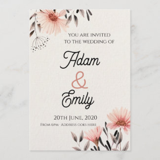 Invitation Fleur d'invitation de mariage