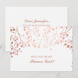 Invitation Fleur d'invitation Demoiselle d'Honneur Baby's Bre
