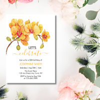 Fleur d'orchidées jaunes 50e anniversaire