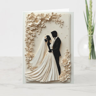 ✨ Invitation Fleur en Papier pour Cérémonie Romant
