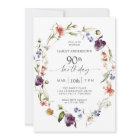 Fleur féminine fleur sauvage 90e fête d'anniversai