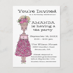 Invitation Fleur Fête Anniversaire