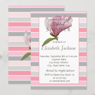 Invitation Fleur, Fête des mariées Magnolia Stripes
