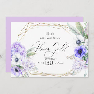 Invitation Fleur   Floral d'anémone violet