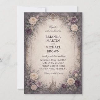 Invitation Fleur Gothique Romantique