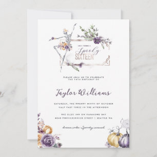 Invitation Fleur gothique   Seize ans effrayants 