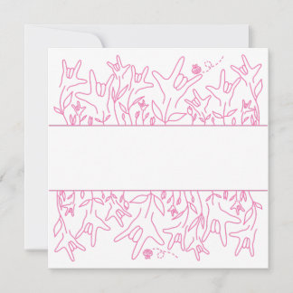 Invitation Fleur ILY - Nom personnalisé ASL Design