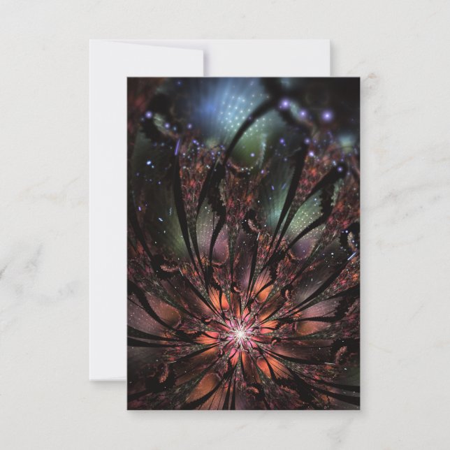 Invitation Fleur imaginaire fractale douce et tendresse (Devant)