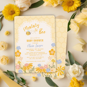 Invitation Fleur Maman to Bee Baby shower neutre