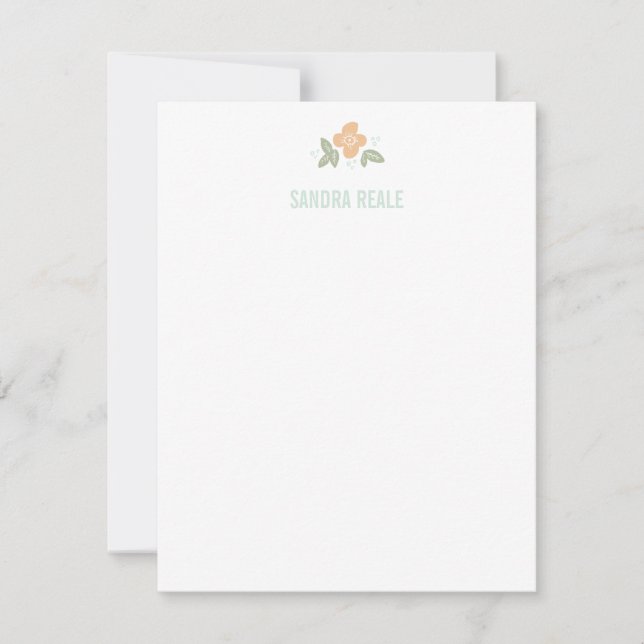 Invitation Fleur orange personnalisée (Devant)