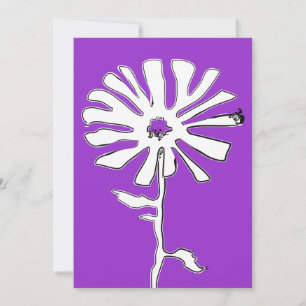 Invitation fleur pourpre