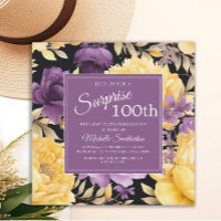 Fleur Pourpre Jaune 100e Anniversaire Surprise