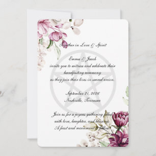 Invitation Fleur Romantique Pivoine Fleurie Pentacle