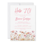 Fleur rose 70e fête d'anniversaire