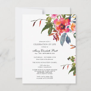 Invitation Fleur rose fête de l'Invitation de vie
