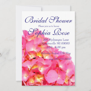 Invitation Fleur rose rose rose Hydrangea