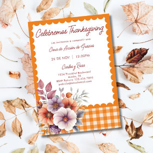 Invitation Fleur Rustique Mignonne Espagnol Español Action de