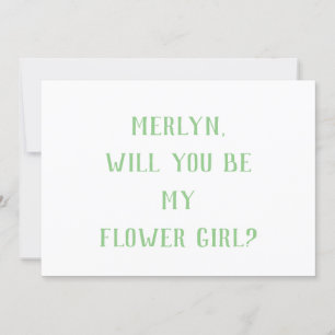Invitation Fleur Sage Vert Blanc Minimal Mariage 2024
