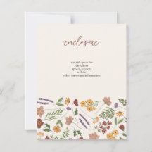 Invitation fleur sauvage à la douche nuptiale