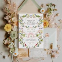 Fleur sauvage Aquarelle Jardin Mariage élégant