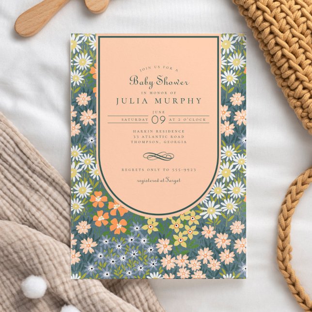 Invitation Fleur sauvage Arch Garden Baby shower (Créateur téléchargé)