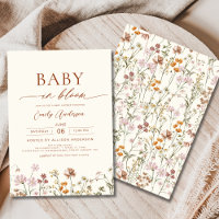 Fleur sauvage Baby in Bloom Baby shower Terracotta