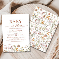 Fleur sauvage Baby in Bloom Baby shower Terracotta