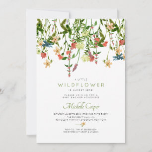 Invitation fleur sauvage Baby shower