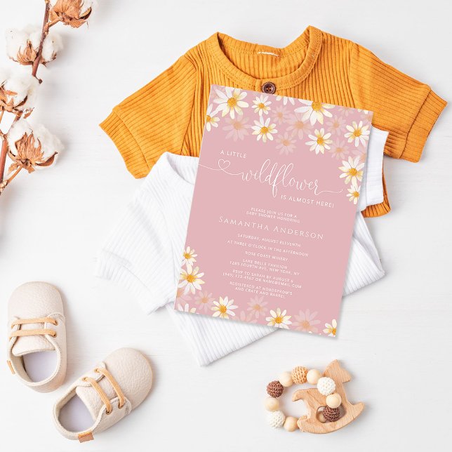 Invitation fleur sauvage Baby shower (Créateur téléchargé)