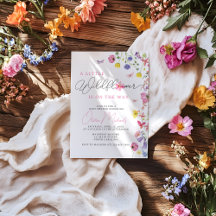 Invitation fleur sauvage Baby shower | Bébé en fle