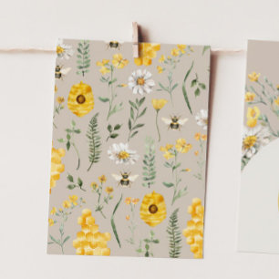 Invitation Fleur sauvage Bee Haute Chaise Bunting Banner Cart