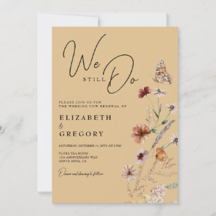 Invitation Fleur sauvage Bohème Nous Faisons Encore Vow Renou