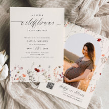Fleur sauvage Boho Baby shower de verdure