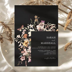 Invitation Fleur sauvage Boho minimaliste Mariage Floral
