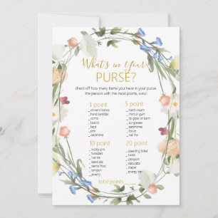 Invitation Fleur sauvage Bridal What's in Your Purse jeu